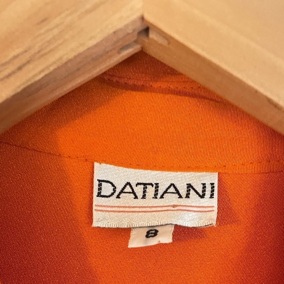 VINTAGE DATIANI ONE PIECE ORANGE ROMPER JUMPSUIT, SIZE 8 - Picture 8 of 9